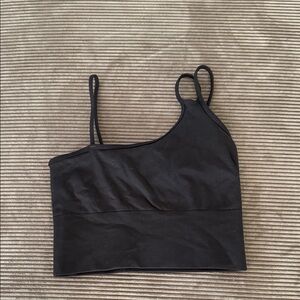 Alo Black Asymmetrical Crop Top